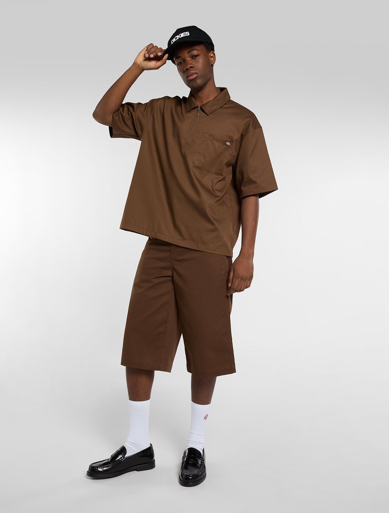 Cadiz quarter zip short sleeve shirt | Dickies EU GB