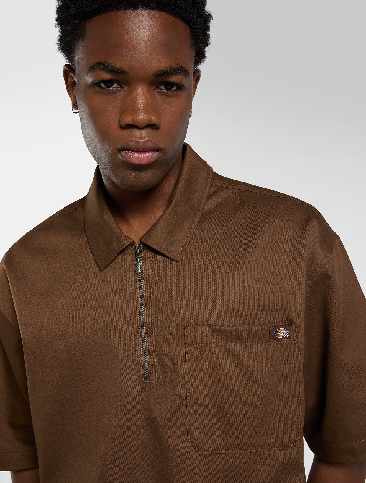 Cadiz quarter zip short sleeve shirt | Dickies EU IE